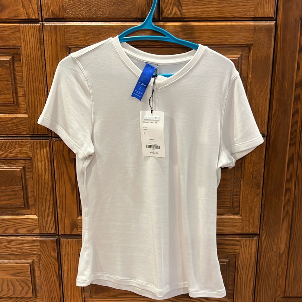 Brushed v neck Tee Slim Fit